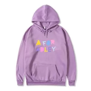 A for Adley BFF Rainbow Hoodie Purple